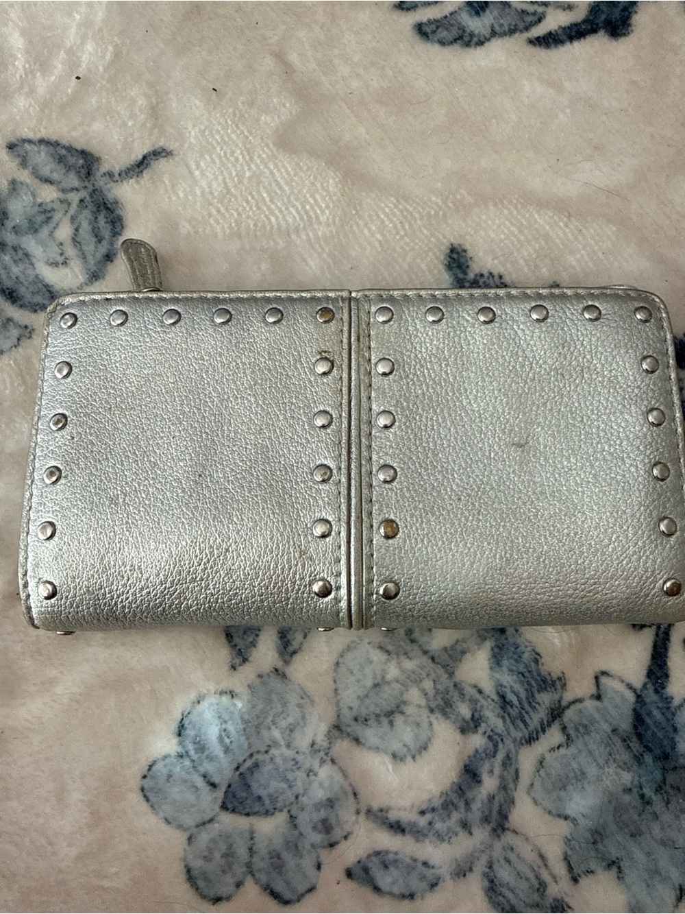 Michael Kors Silver Studded Zip Wallet
